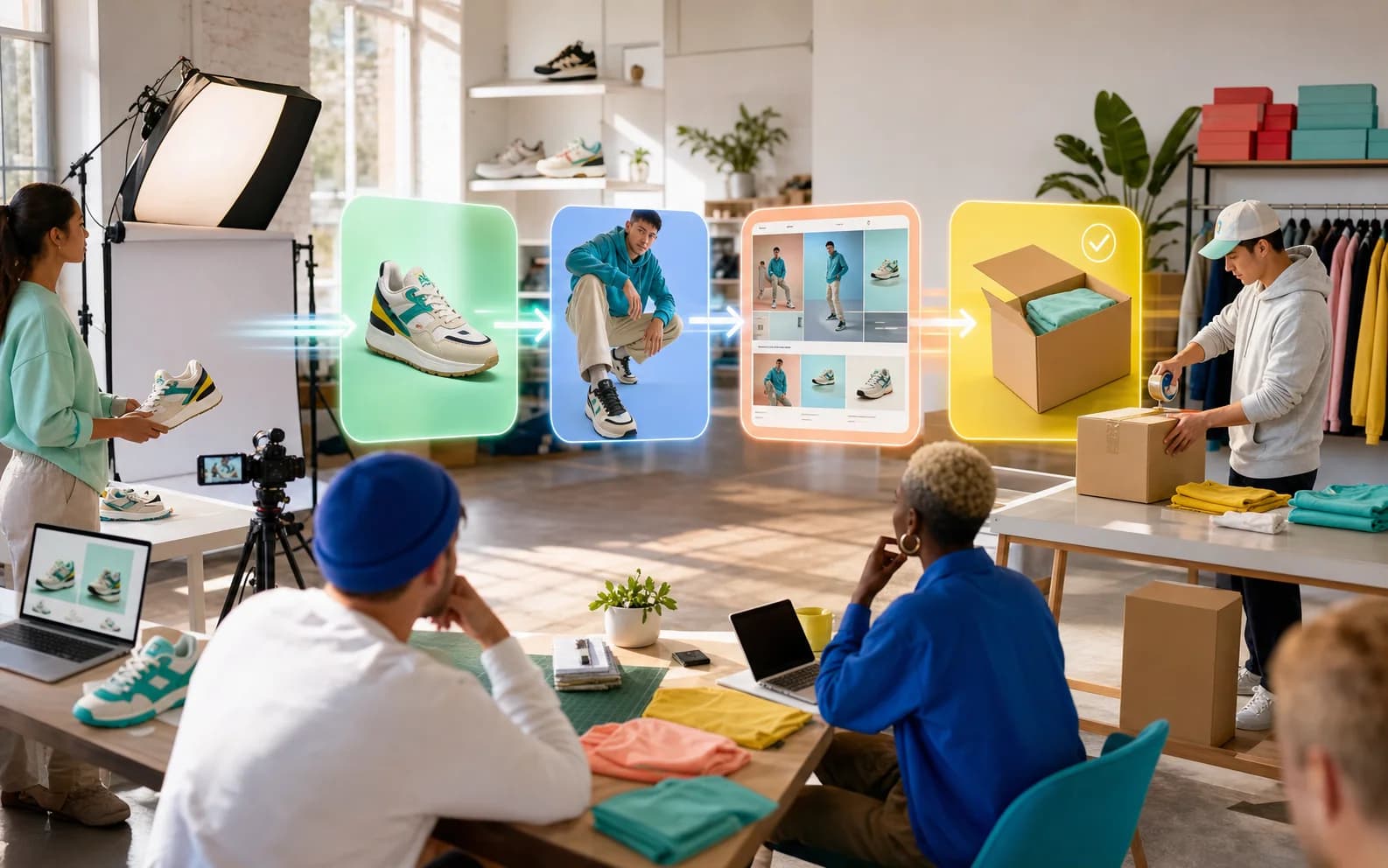 Dashboard Shopify con canali AI, vendite ecommerce e campagne automatizzate