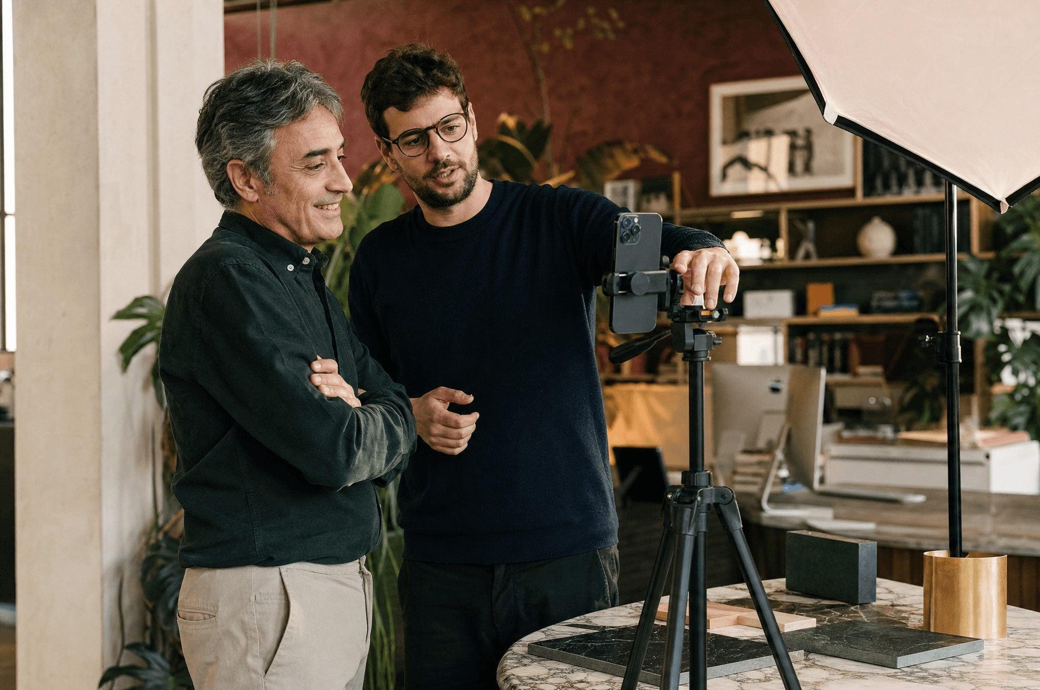 Sessione pratica di formazione video con smartphone